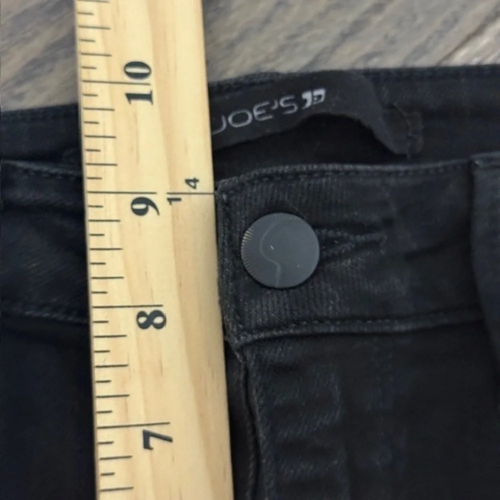 Joe's Jeans Black Distressed Raw Hem Skinny Jeans‎ W28 Punk Glam Rock Goth Emo